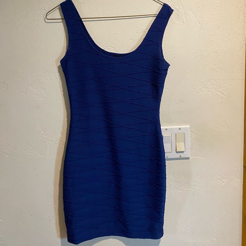 Blue Windsor dress.